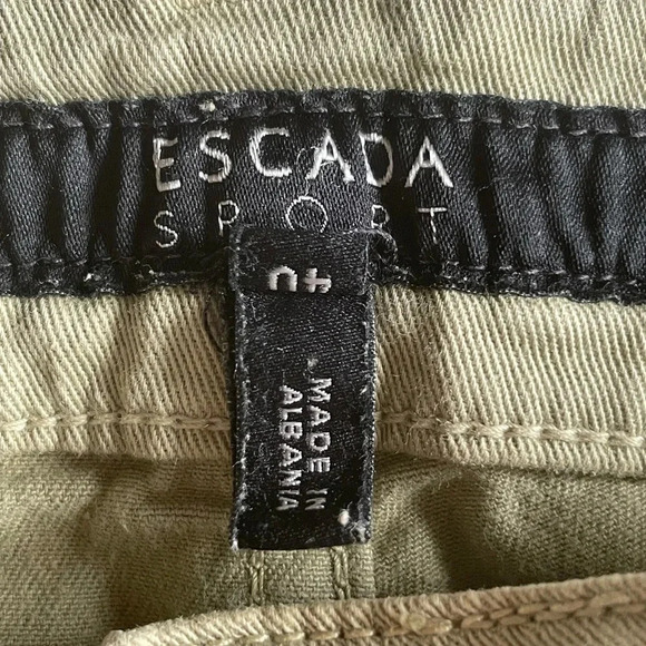 Escada Sport Jeans Julie Straight Leg Olive Green Women Size 40 - Picture 2 of 10